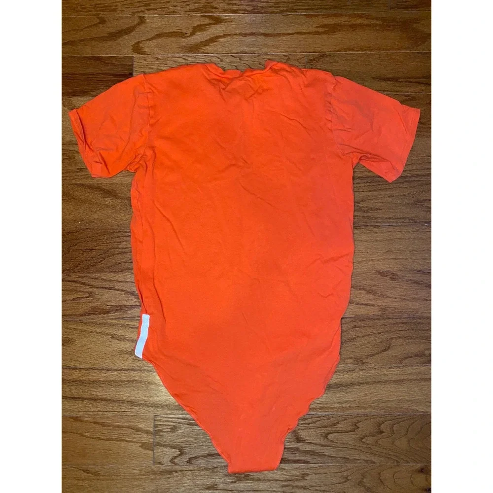 Feee People Intimately Orange Short Sleeved‎ Body Suit Size XS